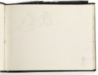 Sketch of three reclining men