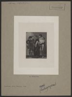 A woman swooning, held upright by a man, with another man nearby