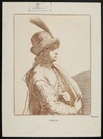 Figure of a young man in a hat