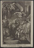S. Guillelmus Aquitaniae Dux (William, Duke of Aquitaine, receiving the monastic habit)