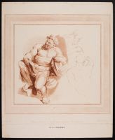 Study of a male nude holding a book