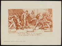 Perseus shows the head of Medusa