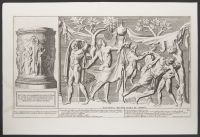 Plate 44 of 'Admiranda Romanarum Antiquitatum ac Veteris Sculpturae Vestigia': Satyrica Bacchi Scena et Chorus