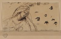 Sketch of Lady Hamilton and several studies of her lips