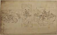 Design for three ceiling panels - Dining Room, Hanbury Hall,  Worcestershire