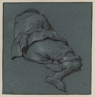 Study of a youth lying on the ground, back view