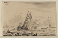 Ships off the coast