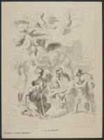 The Holy Family surrounded by figures