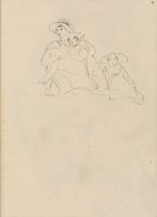 Seated woman with two children