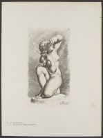 Frontal view, crouching female nude Plate 79 from Signorum veterum icones, 100 plates plus  title-page, of etchings after classical sculpture, dedicated to  Johannes Wtenbogaard and Constantijn Huygens