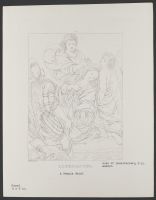 Body of a female saint being carried to heaven, where Christ revives her with a Shell
