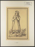 Standing female figure with long stick, from "Rustic Figures after Nature"