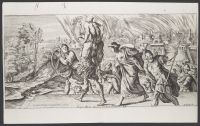 Aeneas fleeing Troy with his family