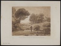 Landscape with a shepherd and sheep by a river