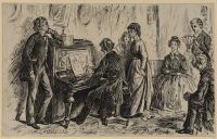 At the piano - illustration to Dickens' 'Edwin Drood'
