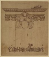 Papal procession in Rome possibly depicted in front of Saint  Peter's