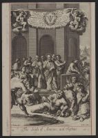 The death of Ananias, and Saphira
