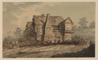 Group of old houses in a landscape