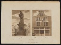 Statue of Erasmus and House in which he was Born at Rotterdam