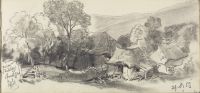 View of farm buildings near Shipley Bridge
