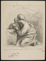The Virgin kneling holding Christ Child in her arms
