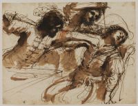Study for 'The Assassination of Amnon at the feast of Absalom' (recto)