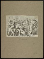 Façade of the Palazzo Milesi: The rape of the Sabine women by the Romans