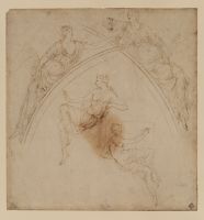 Four draped female figures