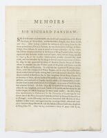 Memoirs of Sir Richard Fanshaw