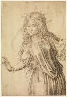 A Wise Virgin (recto). Study of a left leg from two viewpoints (verso)