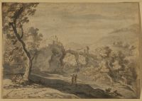 Classical landscape with figures