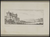 Landscape with a ruined bulding by a river