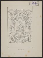 Ornamental design with a nude female figure