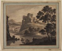 Landscape with river and castle