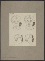 Plate 69: Sketches of faces and hatched grounds