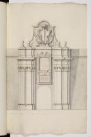 Front elevation of a military gateway