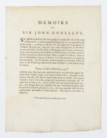 Memoirs of Sir John Godsalve