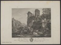 Landscape with cattle and ruins