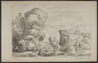 Landscape with trees and figures