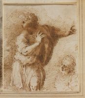 Standing youth and head of a man