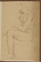 Seated male nude - study for 'The Coast of Britain'