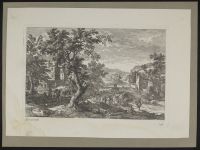 Landscape with figures and buildings