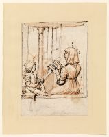 Virgin Mary reading to the infant Christ (recto)