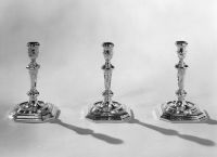 LO.1990.CS.503 George I set of three candlesticks