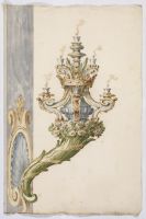 Ornamental chandelier with five candle holders