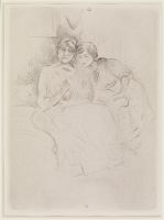 Berthe Morisot drawing, with her daughter (Berthe Morisot dessinant, avec sa fille)