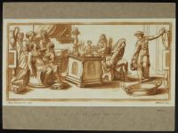 Alcmena, after being deceived by Jupiter, gives birth to Hercules