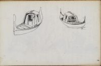 Studies of two gondolas (recto)