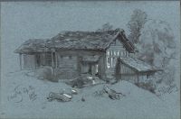 Rustic house and outhouses