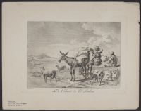 Pastoral landscape with donkeys